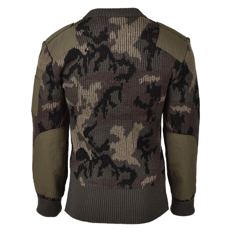 Pull original de l’armée chilienne pull camouflage bodywarmer pull en tricot NOUVEAU