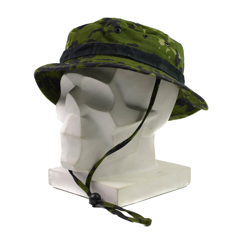 Véritable chapeau Boonie de l'armée danoise militaire M84 Flecktarn Camo jungle casquette d'été