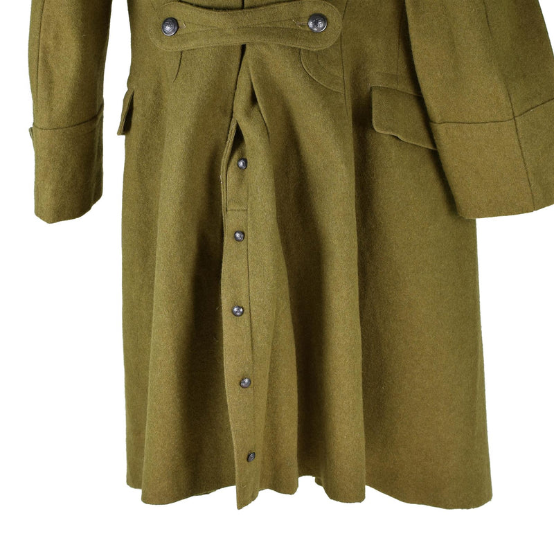 Véritable trench-coat roumain militaire en laine de l'armée, manteau d'hiver lourd et brillant, NEUF