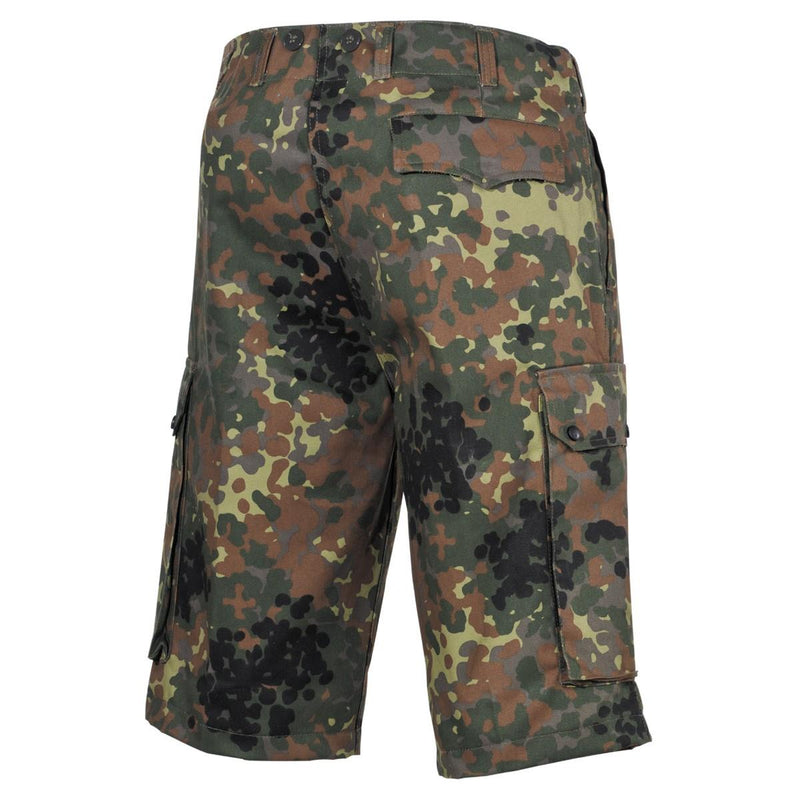 Short de style militaire de marque MFH bermuda flecktarn camouflage robuste ripstop uniforme NEUF