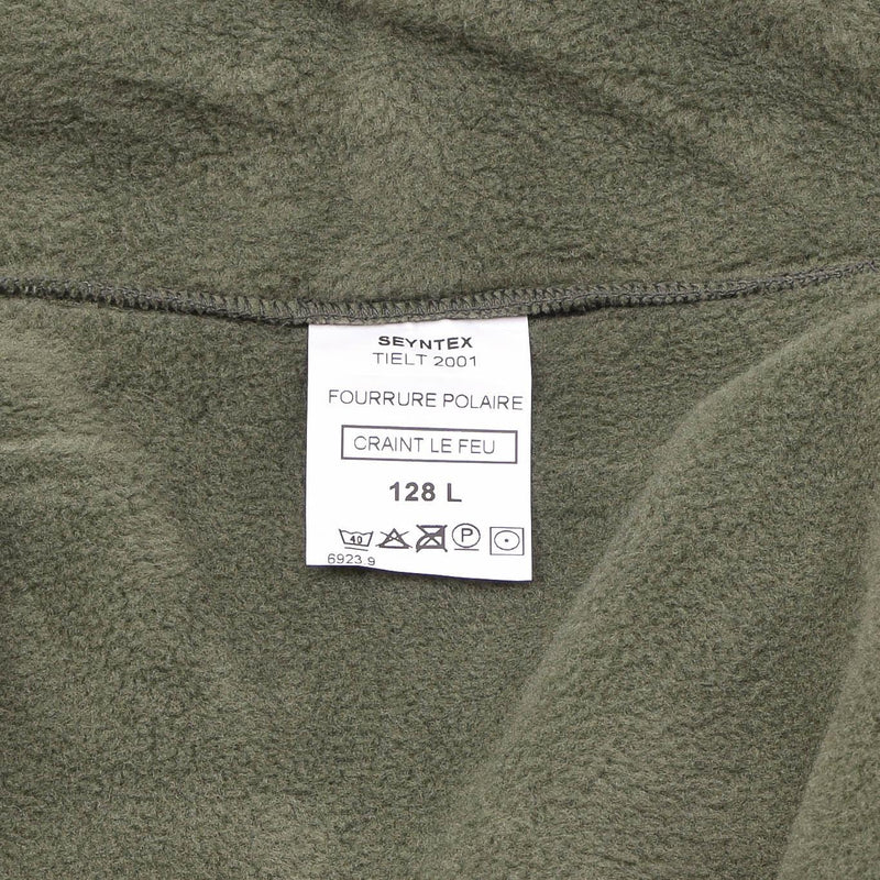 Veste polaire militaire française originale polaire chaude renforcée col montant olive NEUF