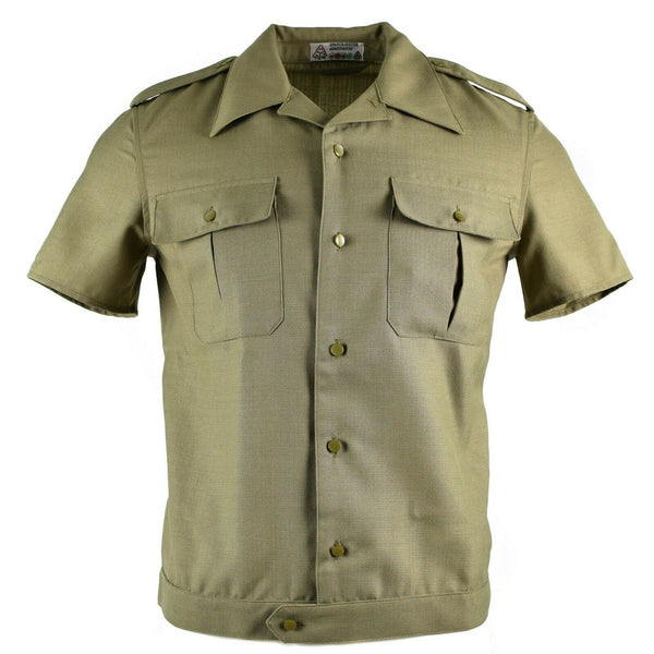 Véritable chemise de l'armée hongroise kaki officier manches courtes militaire hongrois NEUF