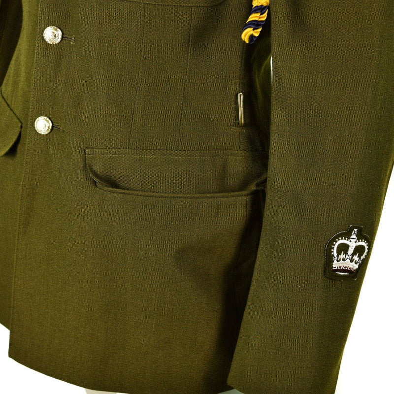 Véritable uniforme de l'armée britannique Olive Khaki Veste formelle OD édition militaire