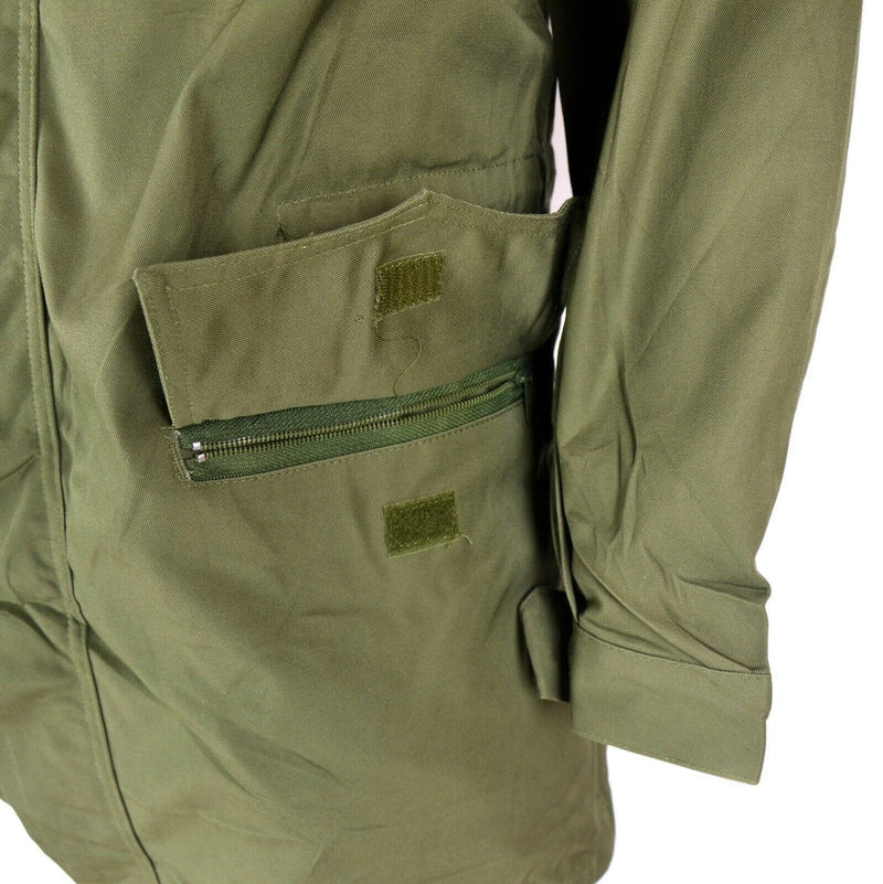 Veste militaire parka vert olive originale de l'armée italienne Manteau de surplus BDU