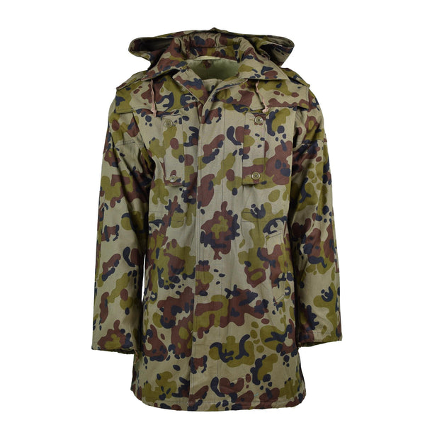 Véritable veste militaire BDU de l'armée roumaine Parka M93 combat camo leaf NEUF