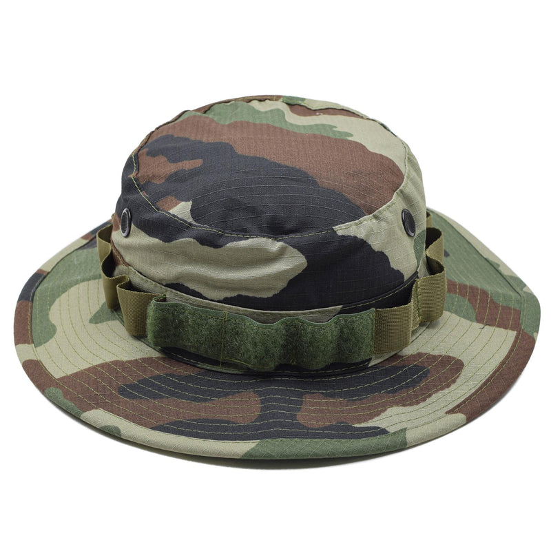 Chapeau Boonie de style armée française de marque TACGEAR, camouflage CCE, ripstop, large bord, trous d'aération