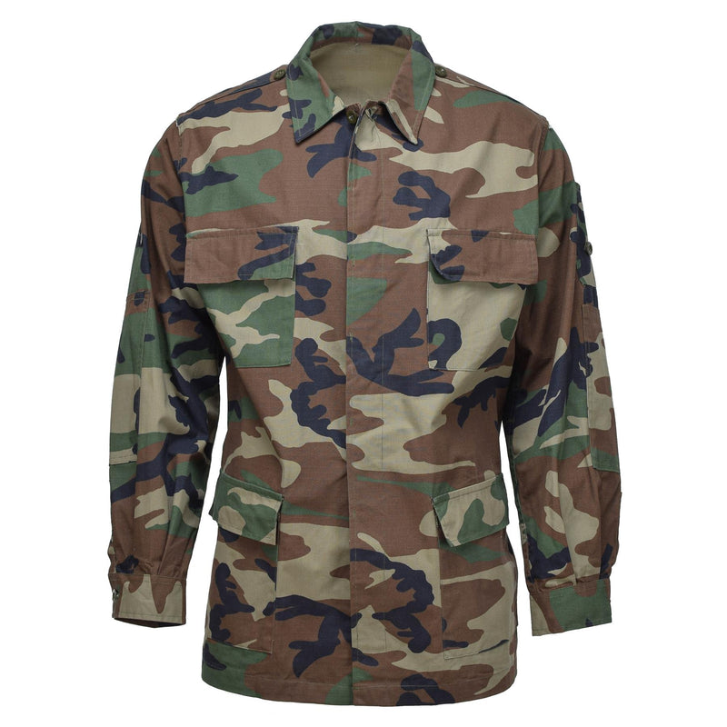 Véritable veste de combat BDU turque durable en ripstop camouflage boisé, édition militaire