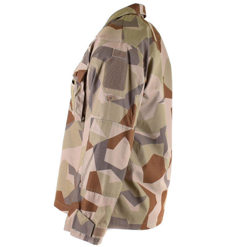 Veste authentique de l'armée suédoise M90, chemise légère de camouflage désert pour troupes de campagne, NEUF