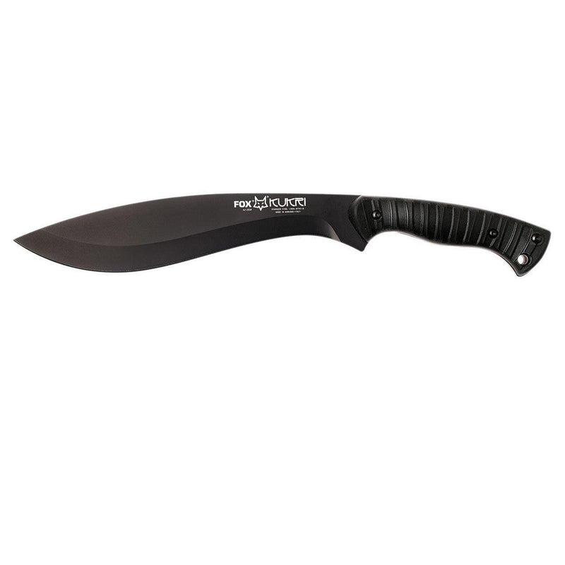 Couteau à lame fixe en acier inoxydable noir Fox Knives Brand Italy KUKRI