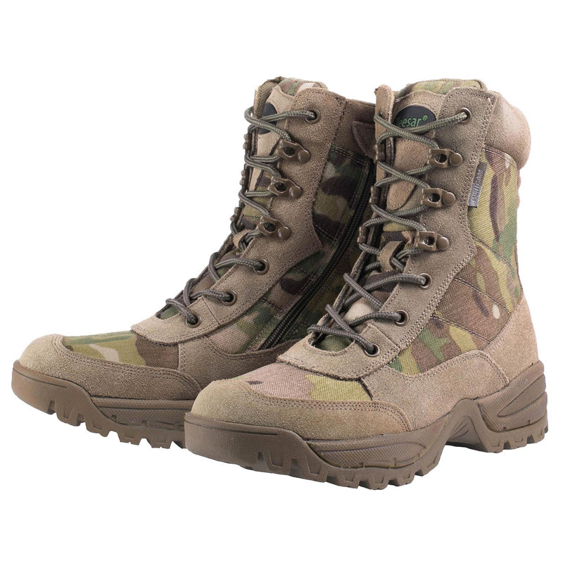 Bottes Teesar TACTICAL MULTICAM à fermeture éclair latérale pour la chasse, la randonnée, le trekking, chaussures de service