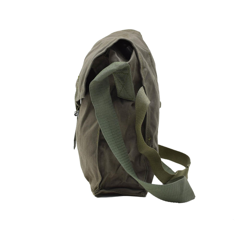 Sac de masque à gaz vintage de l'armée polonaise d'origine avec sangles réglables durables vert olive