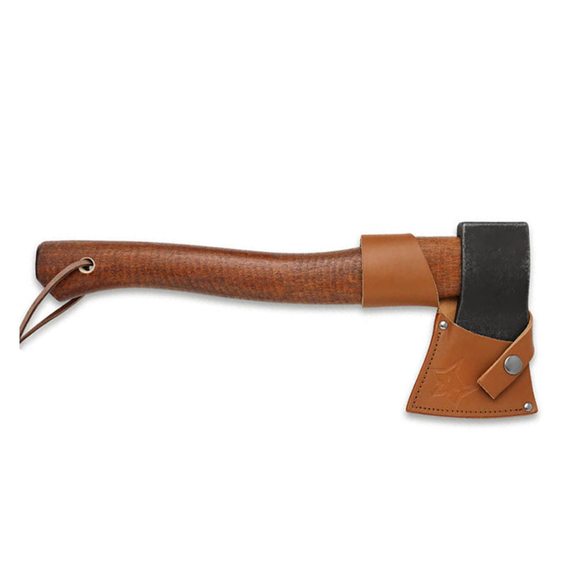 Fox Knives YANKEE Axe rasoir tranchant robuste en acier au carbone C45 manche en bois HIKORY