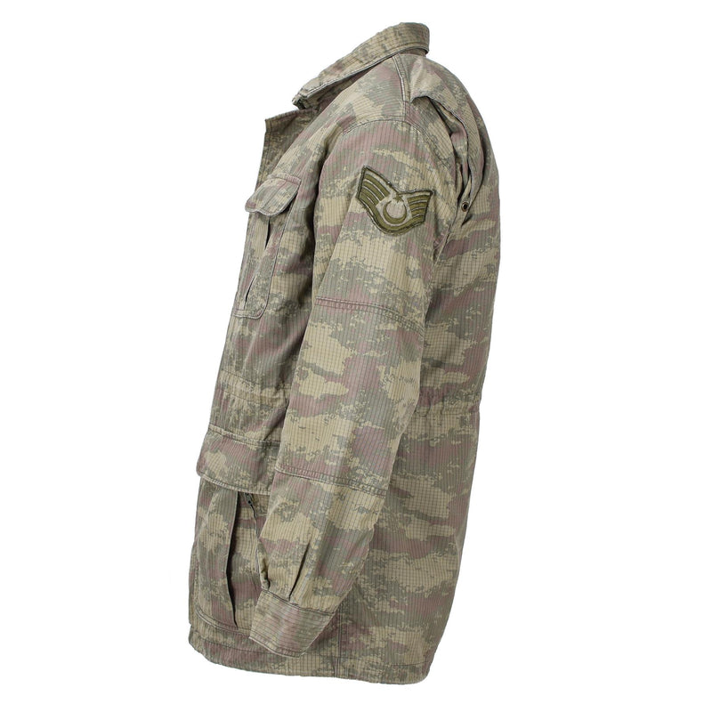 Veste de parachutiste militaire turque originale parka camouflage ripstop doublée armée