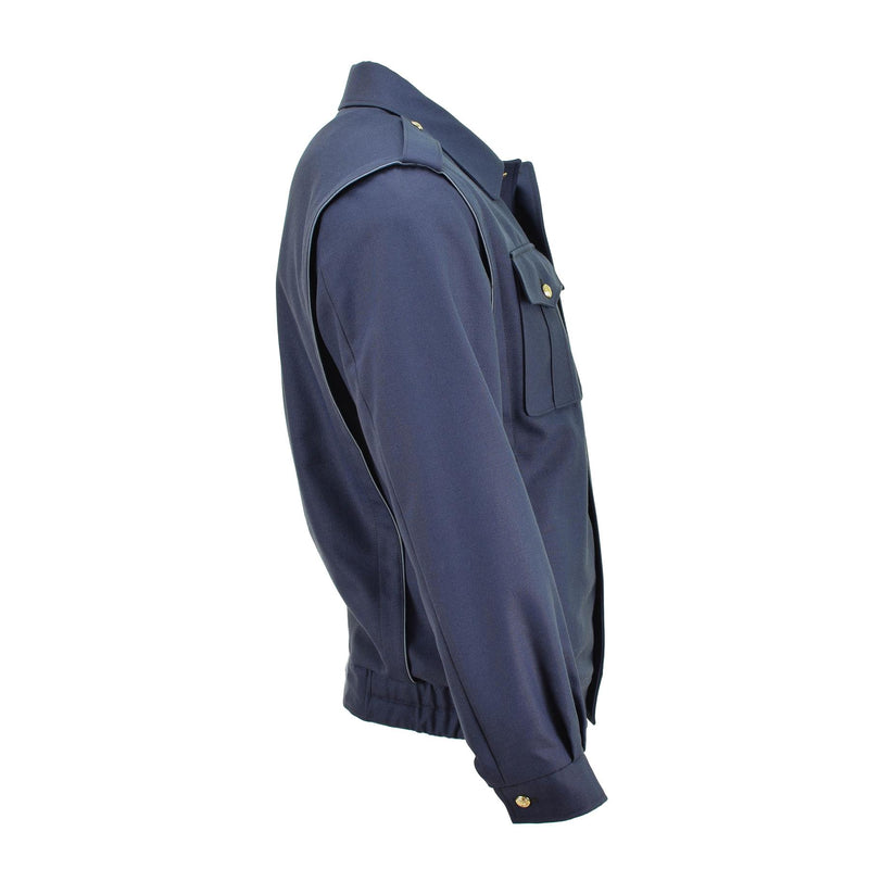 Veste chemisier bleu militaire tchèque authentique, boutons dorés, blouson militaire décontracté, NEUF