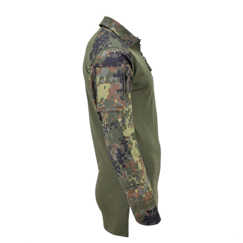 Chemises de style armée allemande de marque TACGEAR, sous-vêtements de troupes de combat, camouflage flecktarn