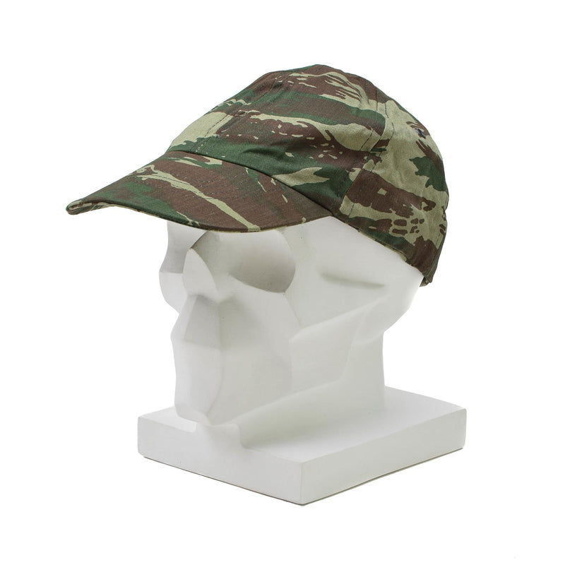 Casquette originale de l'armée grecque pour troupes de campagne, chapeau camouflage en forme de lézard, surplus militaire grec