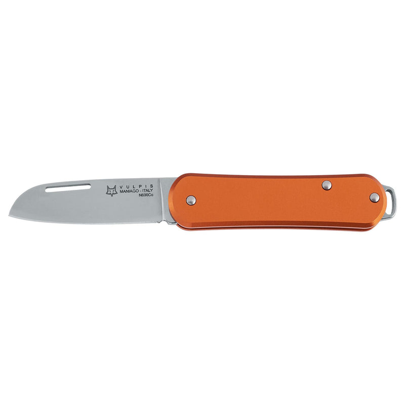 Couteau de poche pliant Fox Knives VULPIS FX-VP108 OR en acier inoxydable N690Co Orange