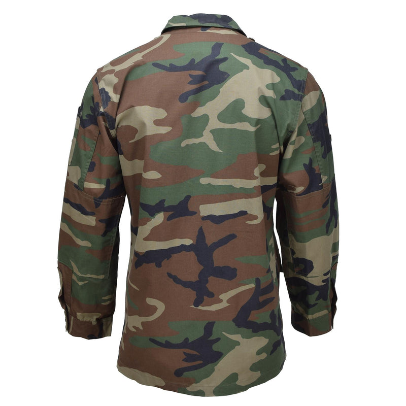 Véritable veste de combat BDU turque durable en ripstop camouflage boisé, édition militaire