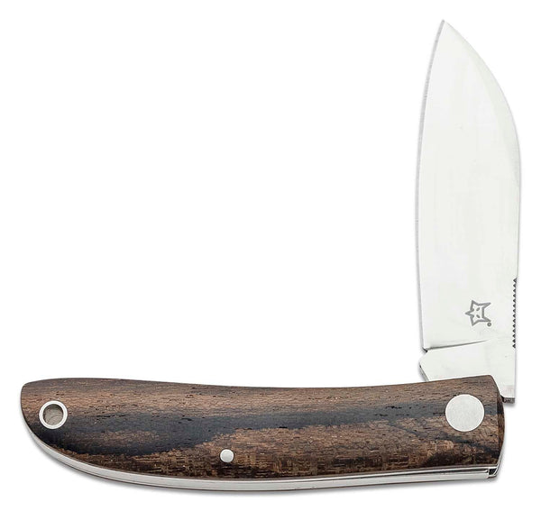 Couteau de poche Fox Knives LIVRI pied de mouton M390 acier manche bois verrouillage par joint coulissant