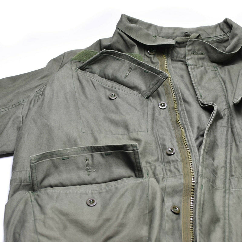 Véritable veste de campagne de l'armée belge M64 parka militaire imperméable en coton Olive OD