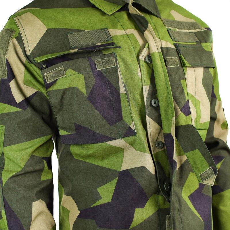 Veste de combat de campagne originale de l'armée suédoise M90 ​​avec camouflage éclaté NEUF