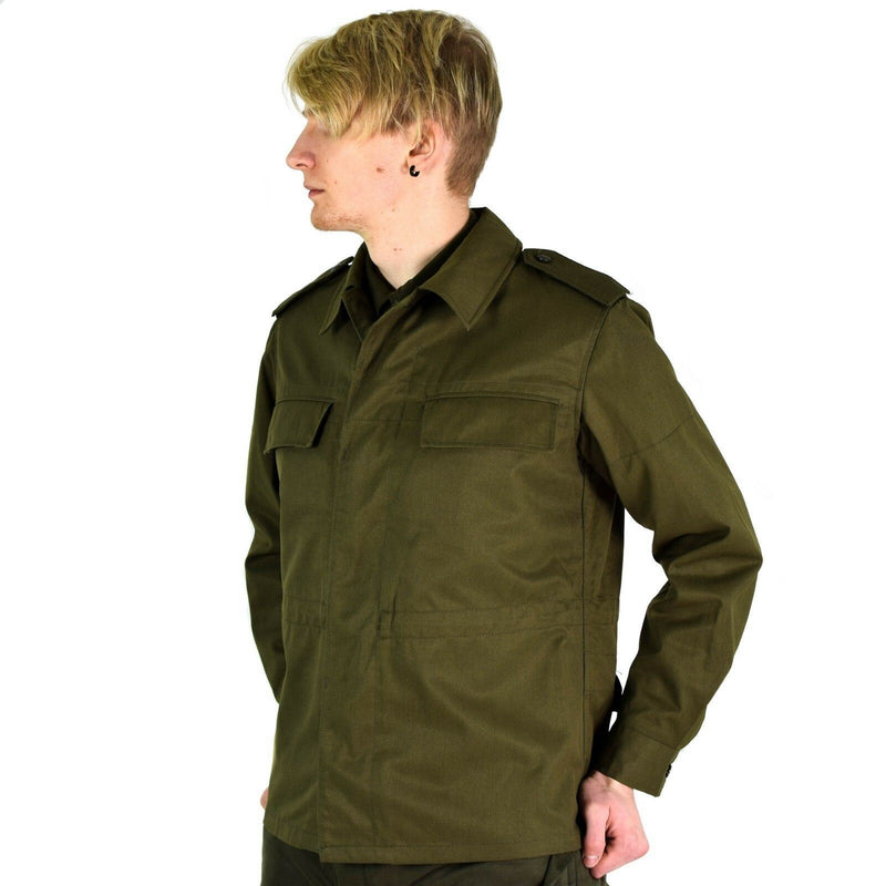 Veste de campagne originale de l'armée tchèque vintage M85 militaire vert olive militaire NEUF