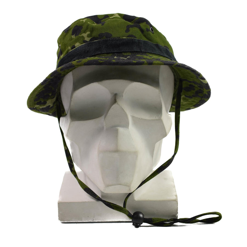 Véritable chapeau Boonie de l'armée danoise militaire M84 Flecktarn Camo jungle casquette d'été