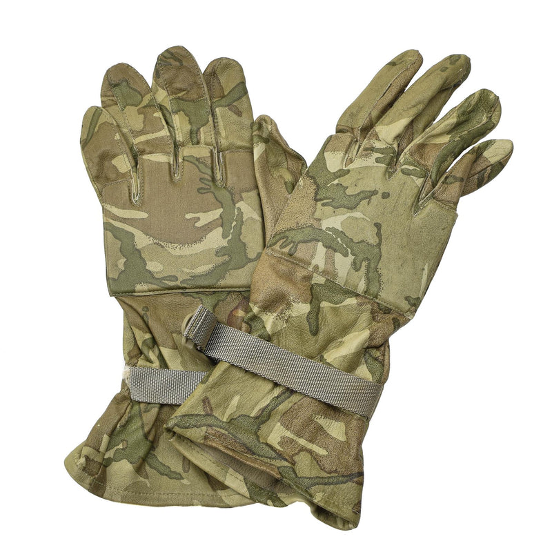 Gants tactiques militaires britanniques en cuir véritable, protection légère des mains MTP