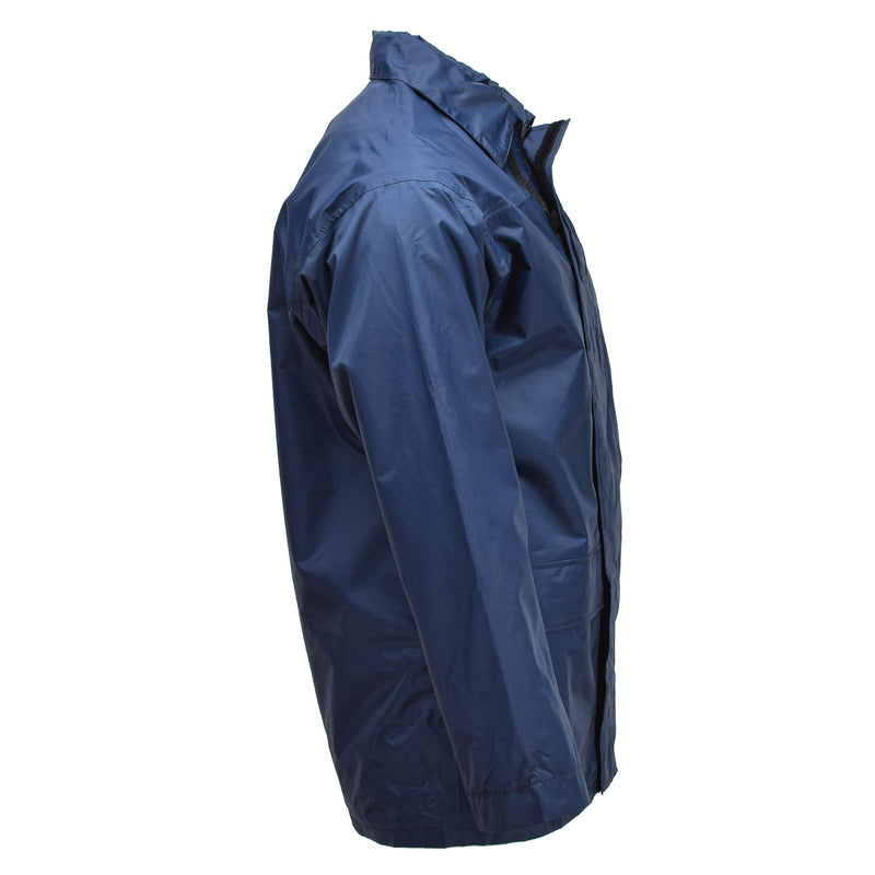 Veste de pluie originale de la RAF britannique imperméable et doublée de parka contre les intempéries bleue