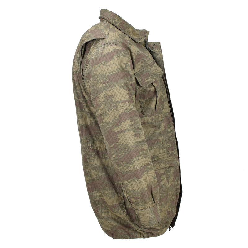 Veste de parachutiste militaire turque originale parka camouflage ripstop doublée armée