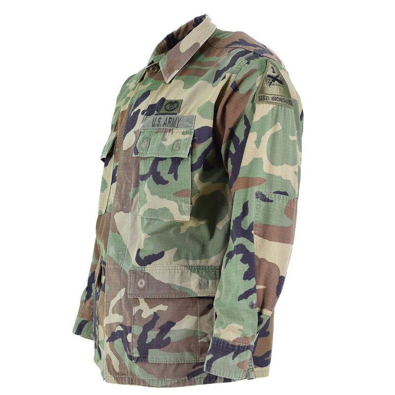 Veste militaire américaine originale ripstop camouflage boisé chemise des troupes BDU