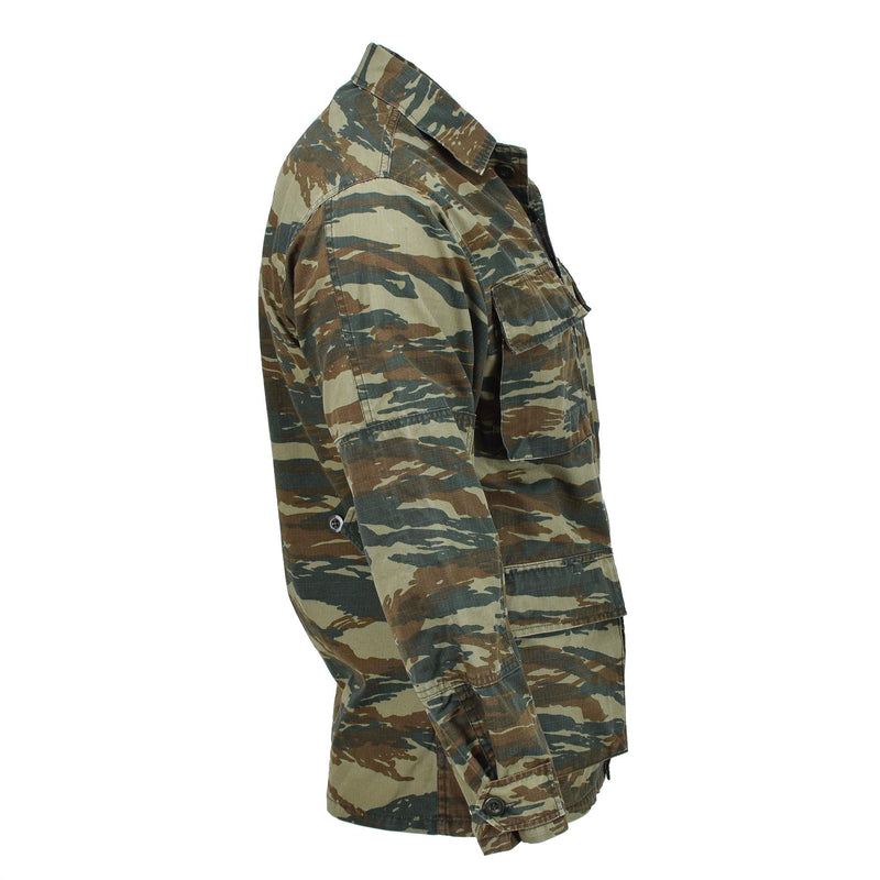 Veste militaire grecque originale BDU camouflage lézard Chemises de l'armée grecque