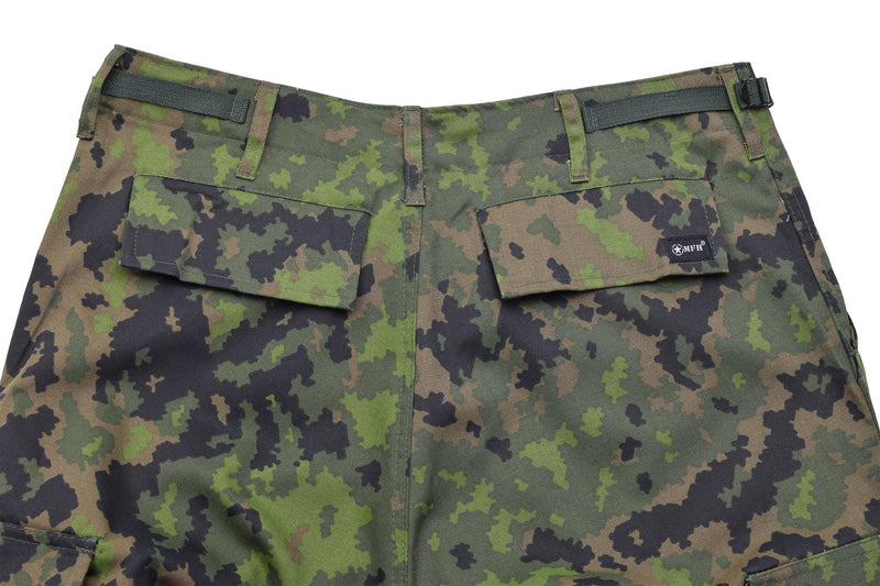 Pantalon de combat MFH Pantalon BDU durable à taille réglable M05 Camouflage finlandais