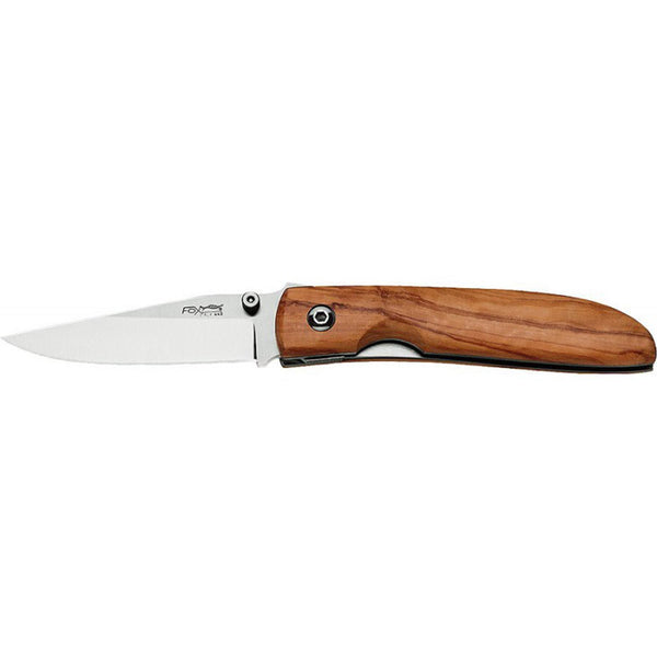 Couteau pliant Fox Knives Brand Italy en acier inoxydable 440C avec manche en bois d'olivier