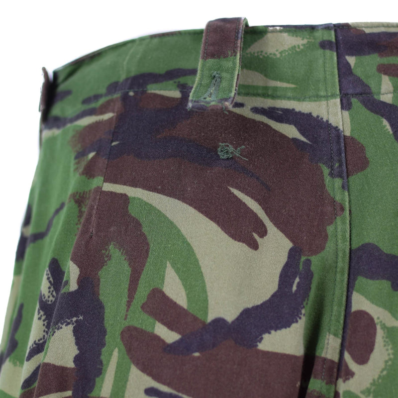 Pantalon de combat BDU original de l'armée britannique tempéré DMP Woodland Pantalon de surplus