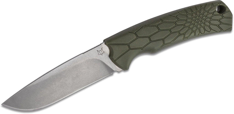 Couteau à lame fixe Fox Knives Brand Italy Core VOX en acier becut Green Olive