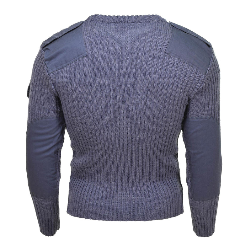 Pull original de l'armée britannique Commando Jumper Pull bleu gris en laine