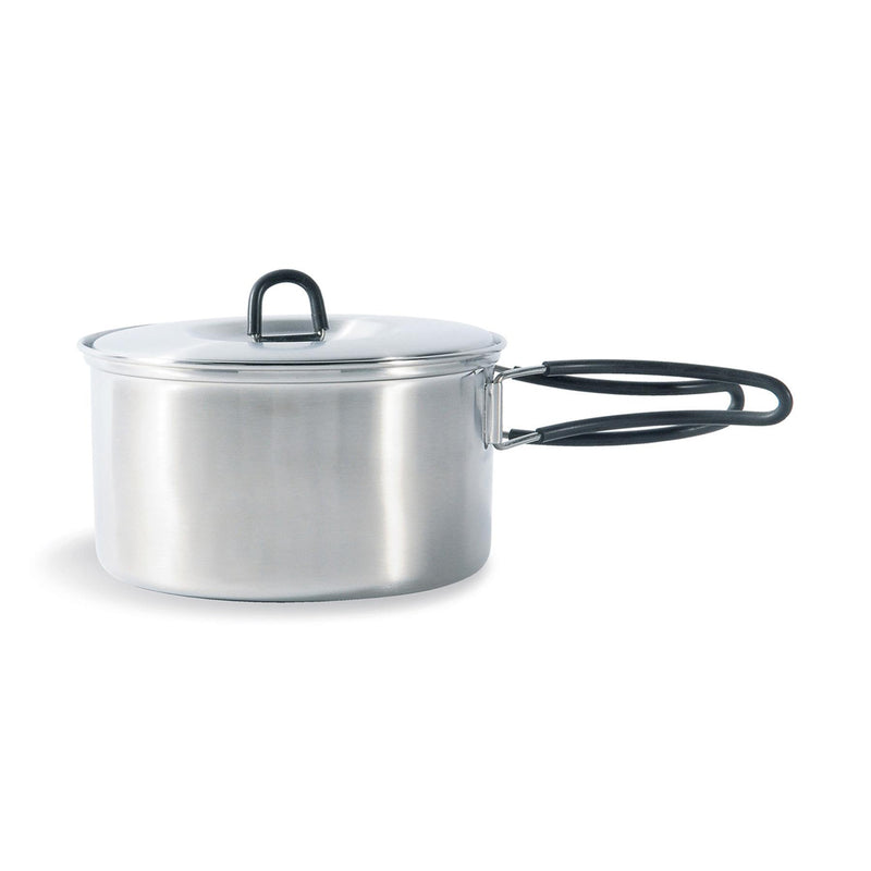 Ensemble de cuisine de camping Tatonka en acier inoxydable durable pour feu d'extérieur, casserole compacte