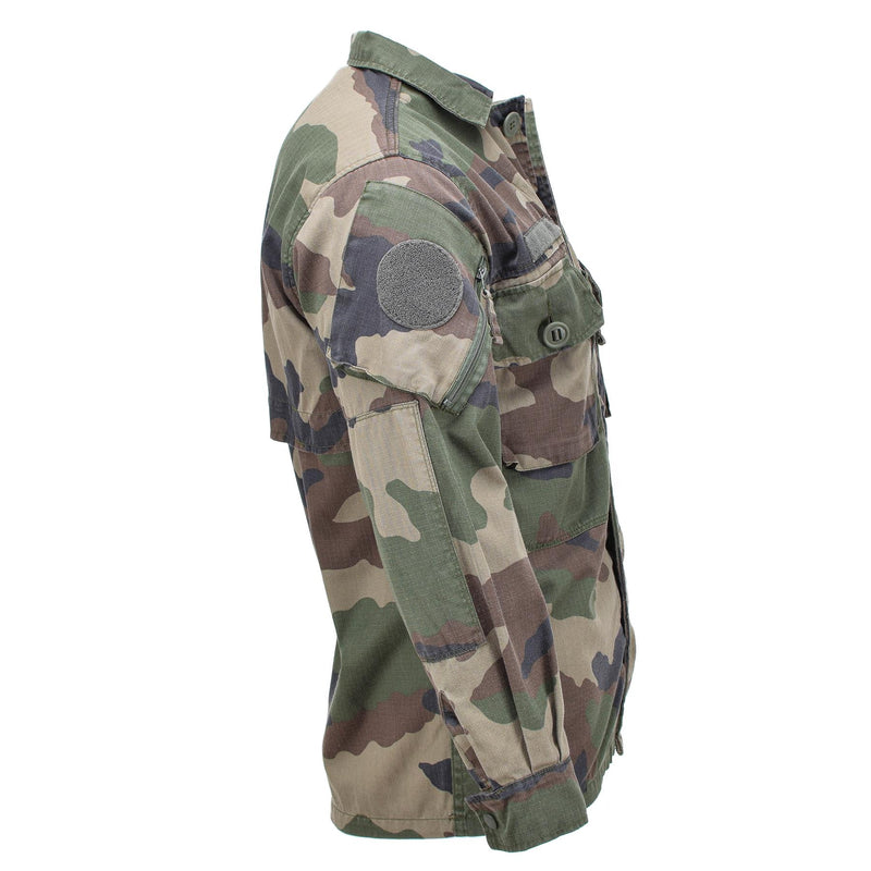 Veste de campagne militaire française originale, chemises de camouflage légères en ripstop CCE