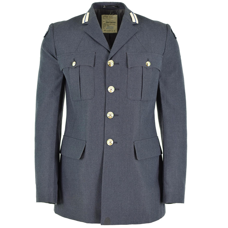 Veste d'uniforme de cérémonie originale de l'armée britannique, bleu de parade, édition militaire des forces aériennes