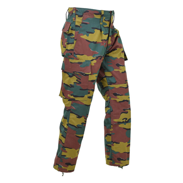 Pantalon de combat de campagne original de l'armée belge Pantalon camouflage Ripstop Jigsaw NEUF