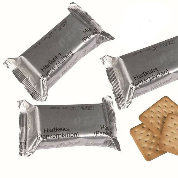 Véritable paquet de nourriture de survie de l'armée allemande Biscuits d'extérieur 125 g Crackers MRE de l'OTAN