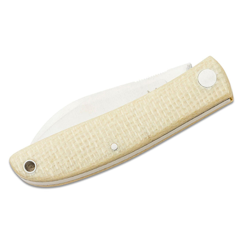 Couteau de poche pliant Fox Knives LIVRI Acier 61 HRC M390 forme pied de mouton micarta