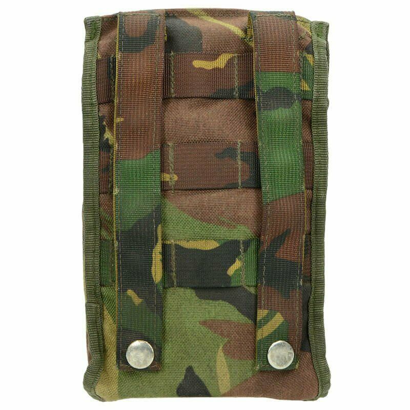 Véritable gourde de l'armée néerlandaise avec pochette et tasse en acier inoxydable camouflage DPM MOLLE