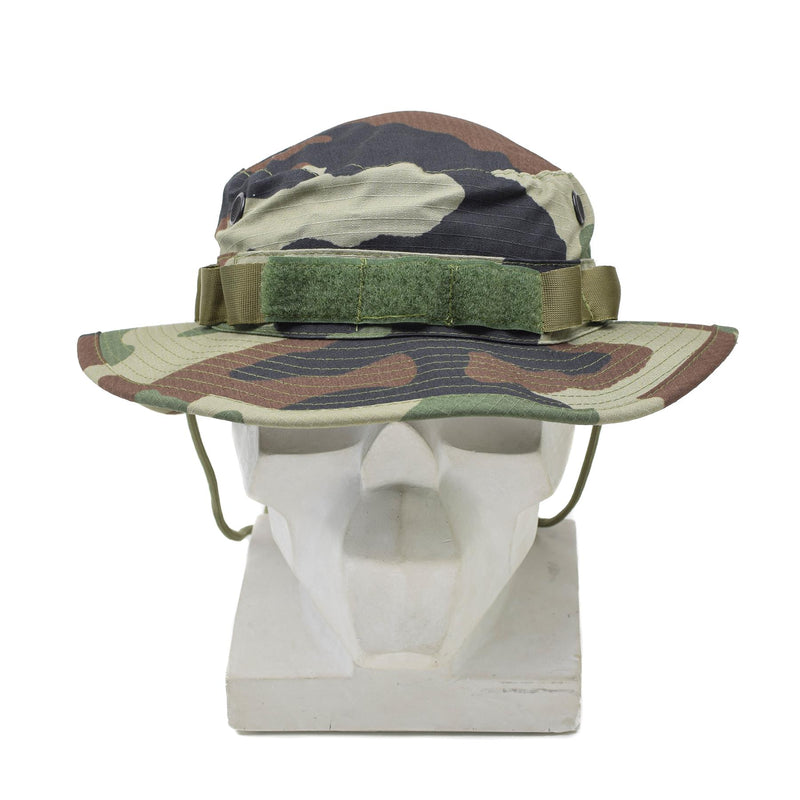 Chapeau Boonie de style armée française de marque TACGEAR, camouflage CCE, ripstop, large bord, trous d'aération