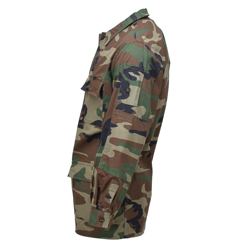 Véritable veste de combat BDU turque durable en ripstop camouflage boisé, édition militaire