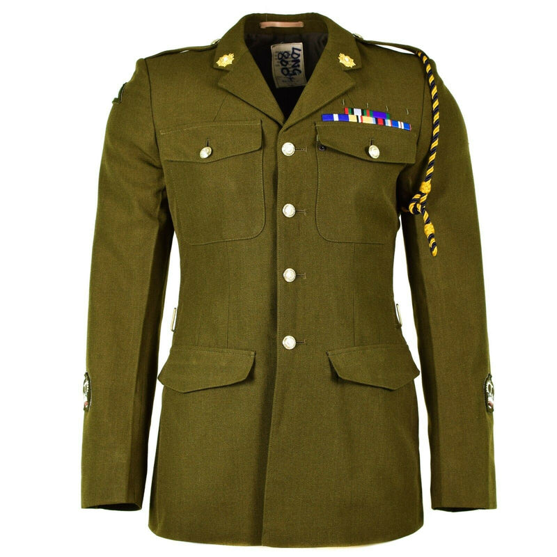 Véritable uniforme de l'armée britannique Olive Khaki Veste formelle OD édition militaire