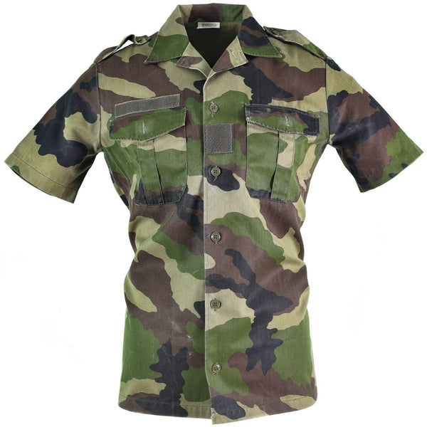 Chemise F2 originale de l'armée française camouflage bois CCE manches courtes