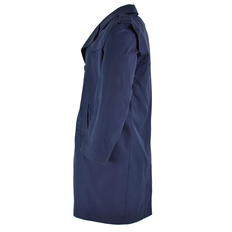 Manteau de pluie original de l'armée italienne de couleur unie bleu kaki