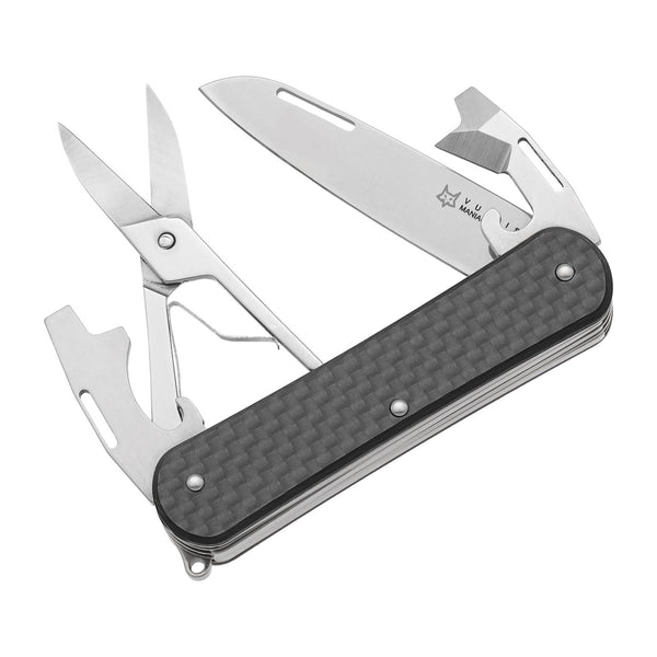 Couteau de poche multifonction Fox Knives VULPIS FX-VP130-F4 CF en acier inoxydable M390